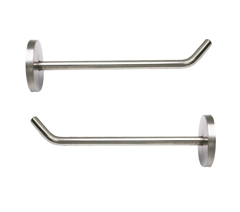 NELXULAS Brushed Stainless Steel Single Heavy Duty Long Coat Hook Robe Hanger Wall Mount Hook, Fit for Kitchen,Bedroom,Living Room, Bathroom,Closets and Garage Storage (7-2/3", 2 PCS) - Image 1